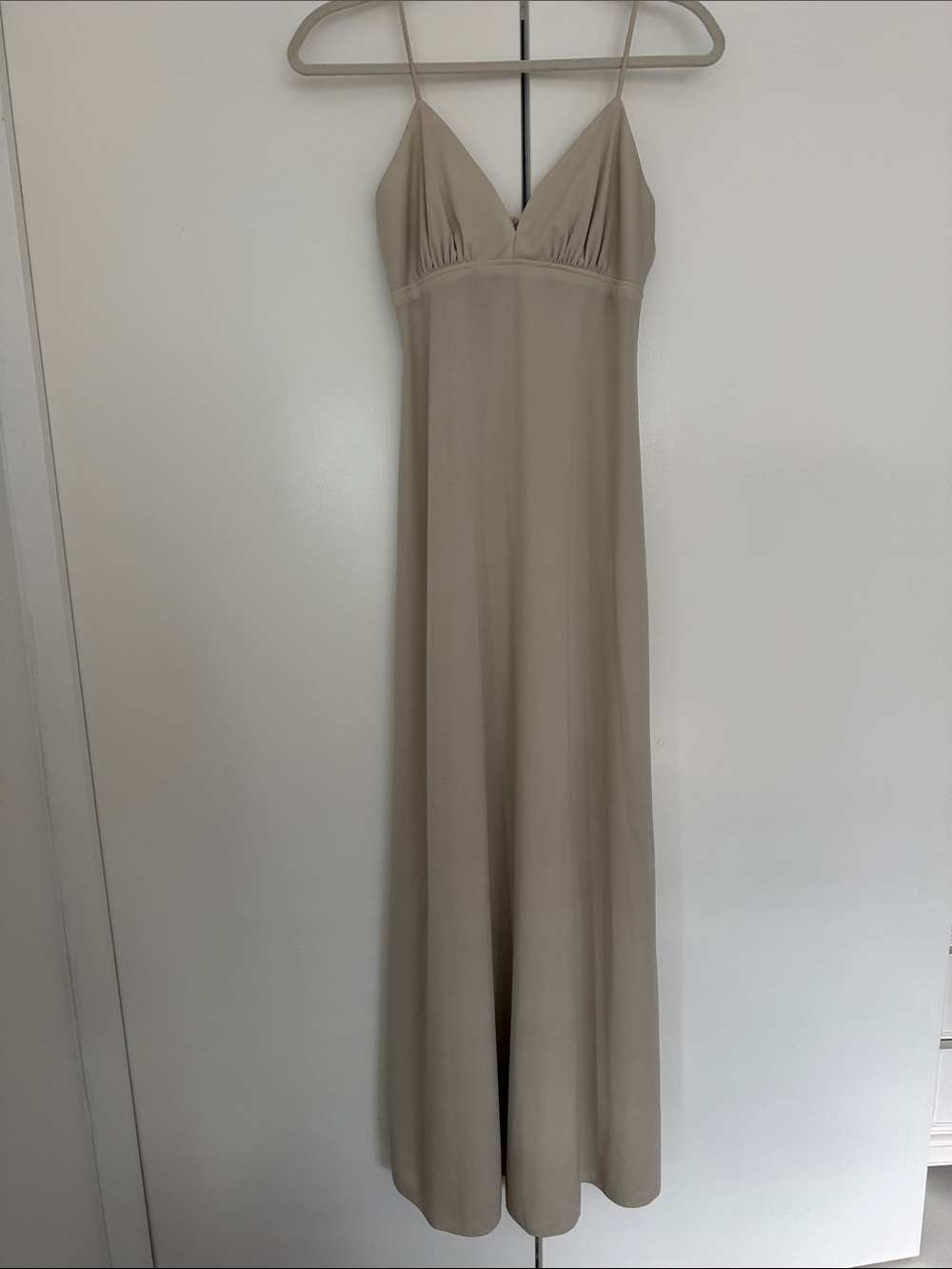 Vintage 70’s Slip Dress in Beige - Sleek Spaghetti Strap